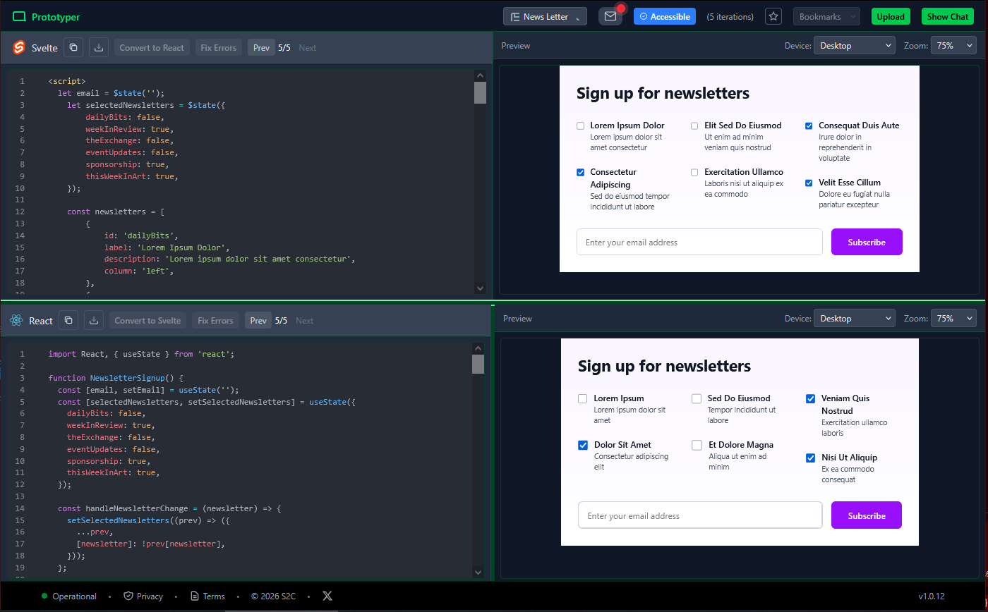 screen2code.dev - Screenshot 3 showing product features and functionality