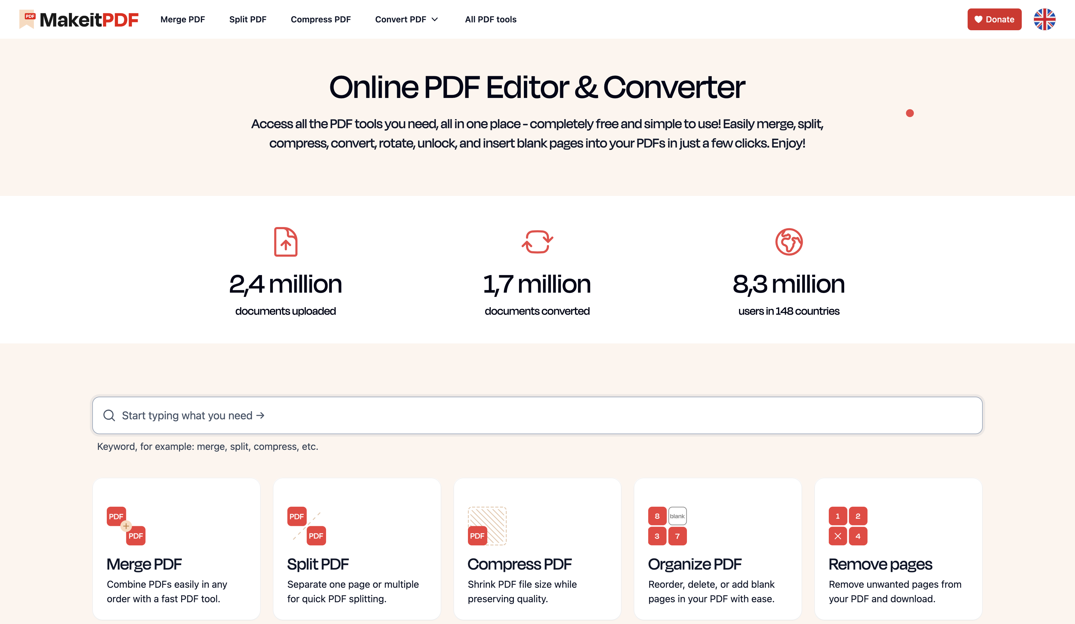 MakeitPDF - Main product screenshot demonstrating key features and user interface