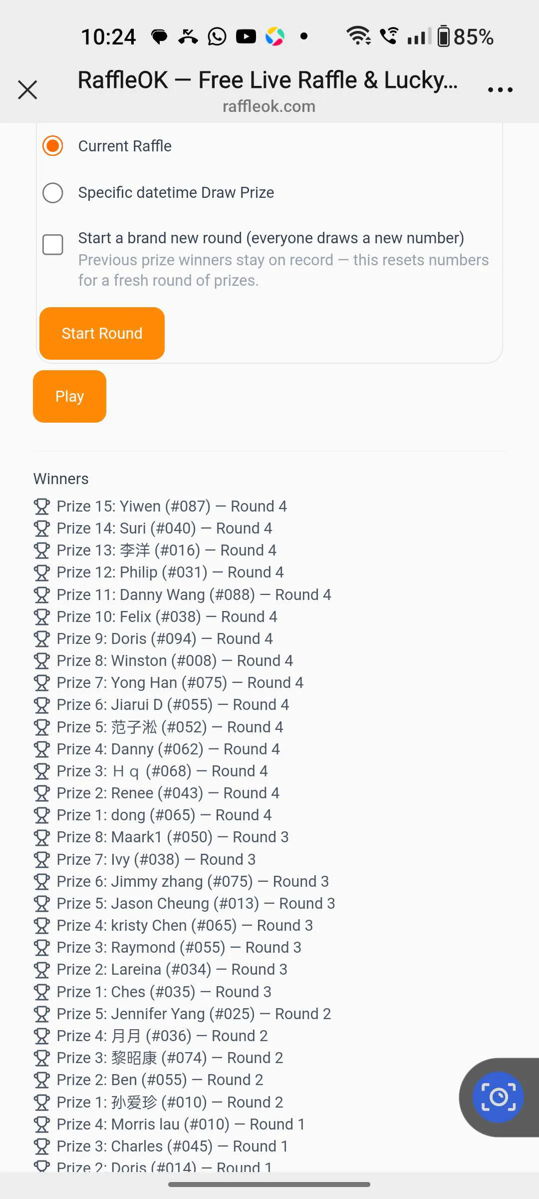 Free live raffle wheel & number draw  gallery image