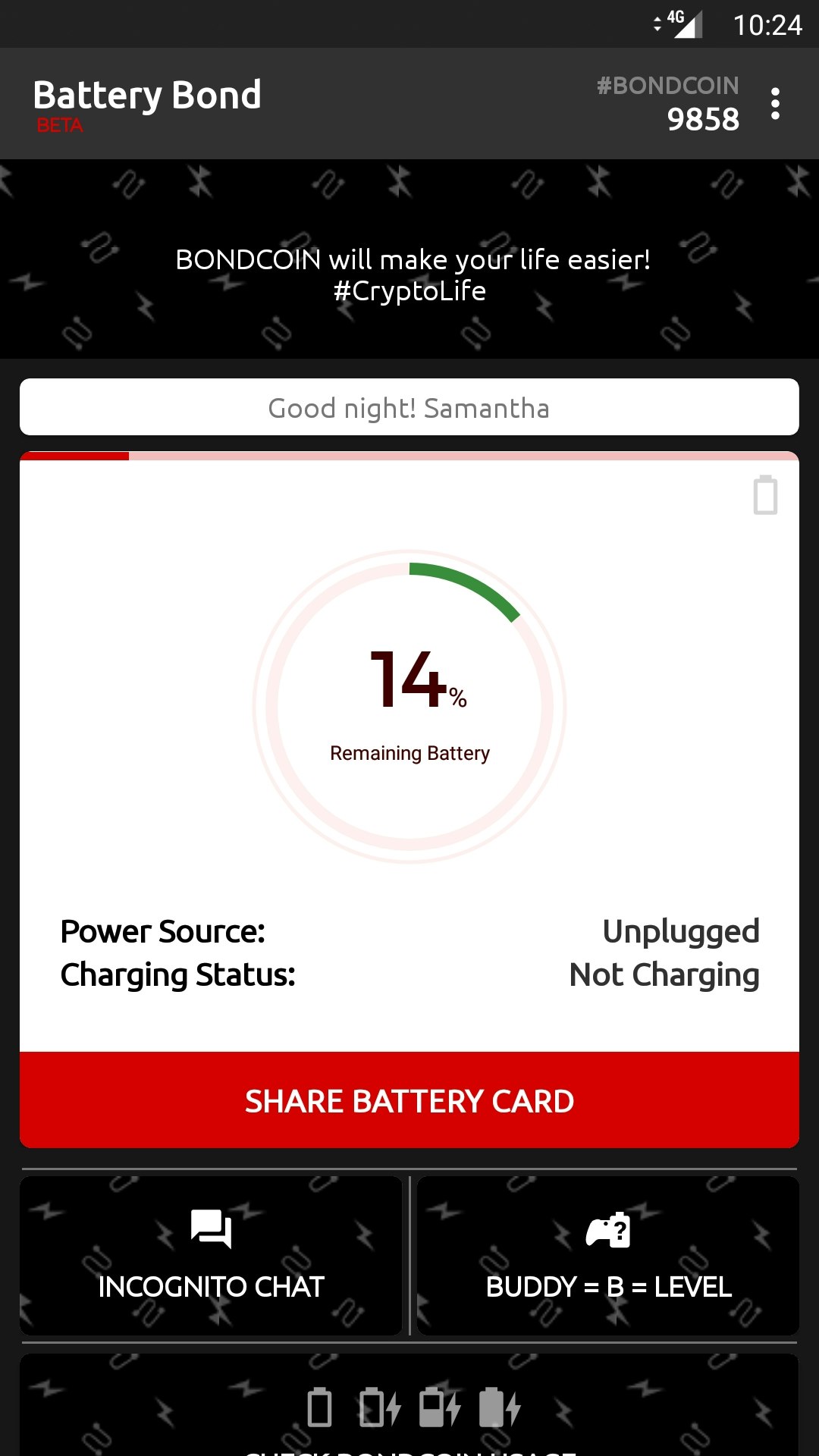 Battery Bond | Chat Incognito - BONDCOIN [BETA] gallery image