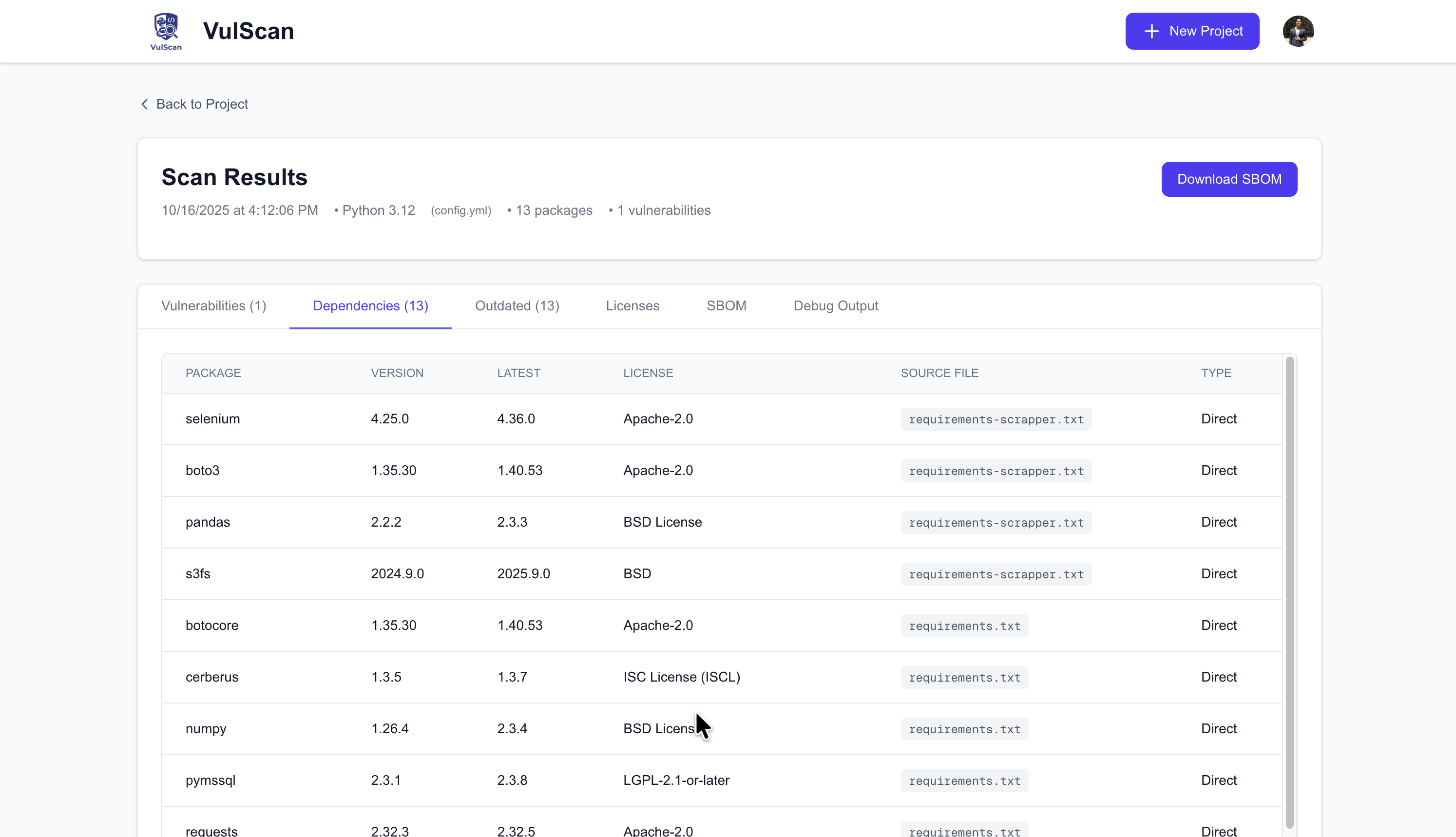 VulScan gallery image