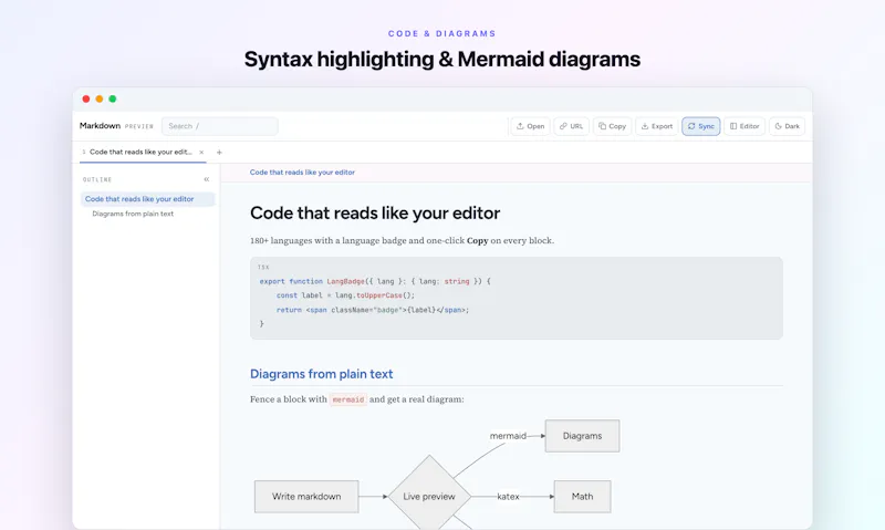 Markdown Preview screenshot 3