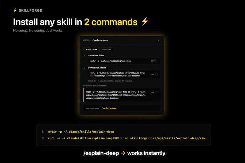 SkillForge  Install AI skills in seconds screenshot 3