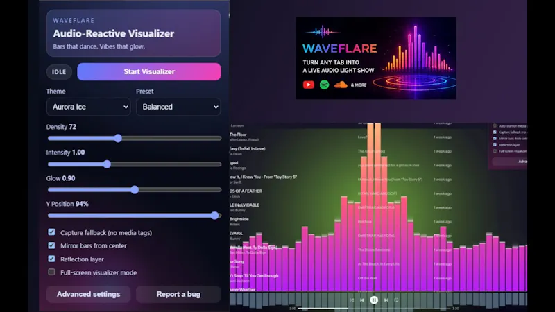 WaveFlare screenshot 1 (video preview)