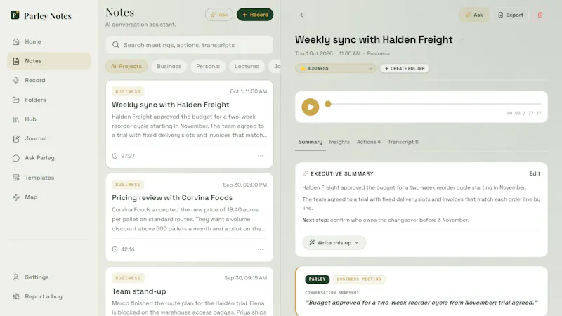 Parley Notes screenshot 5