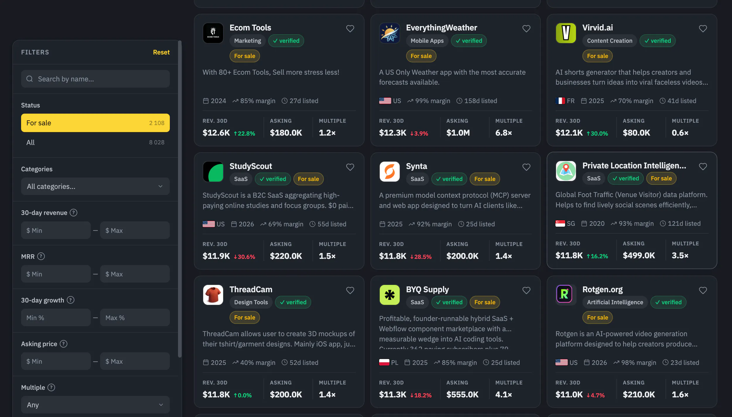 StartupMarket (Real MRR Startups) gallery image