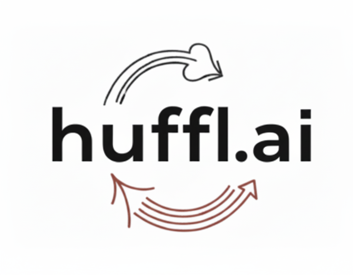 huffl.ai - Product Hunt launch logo and brand identity