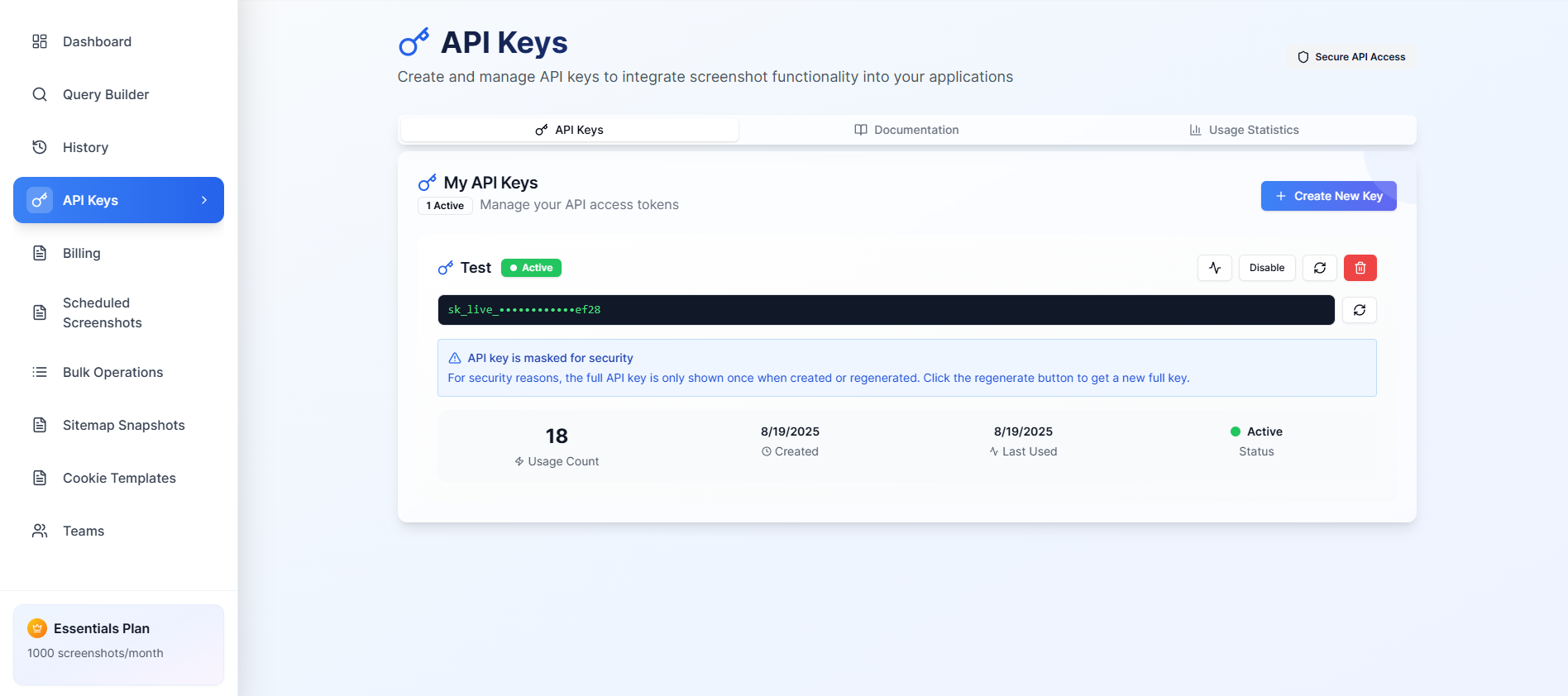 Mídia 5 de Captura de tela - Capturas de tela do site com uma chamada de API simples