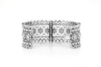 Buccellati Gold & Diamond Cuff Bracelet gallery image