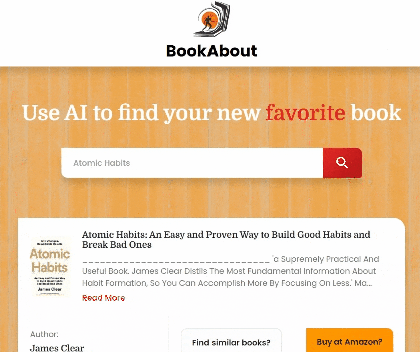 Média Bookabout.io - Trouvez votre prochain livre préféré en utilisant l'IA 2
