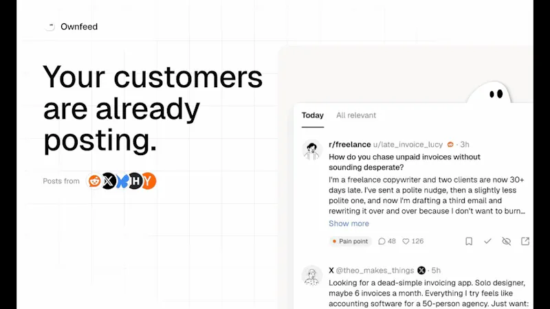 Ownfeed screenshot 1 (video preview)