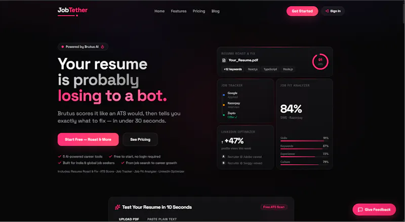 JobTether screenshot 1