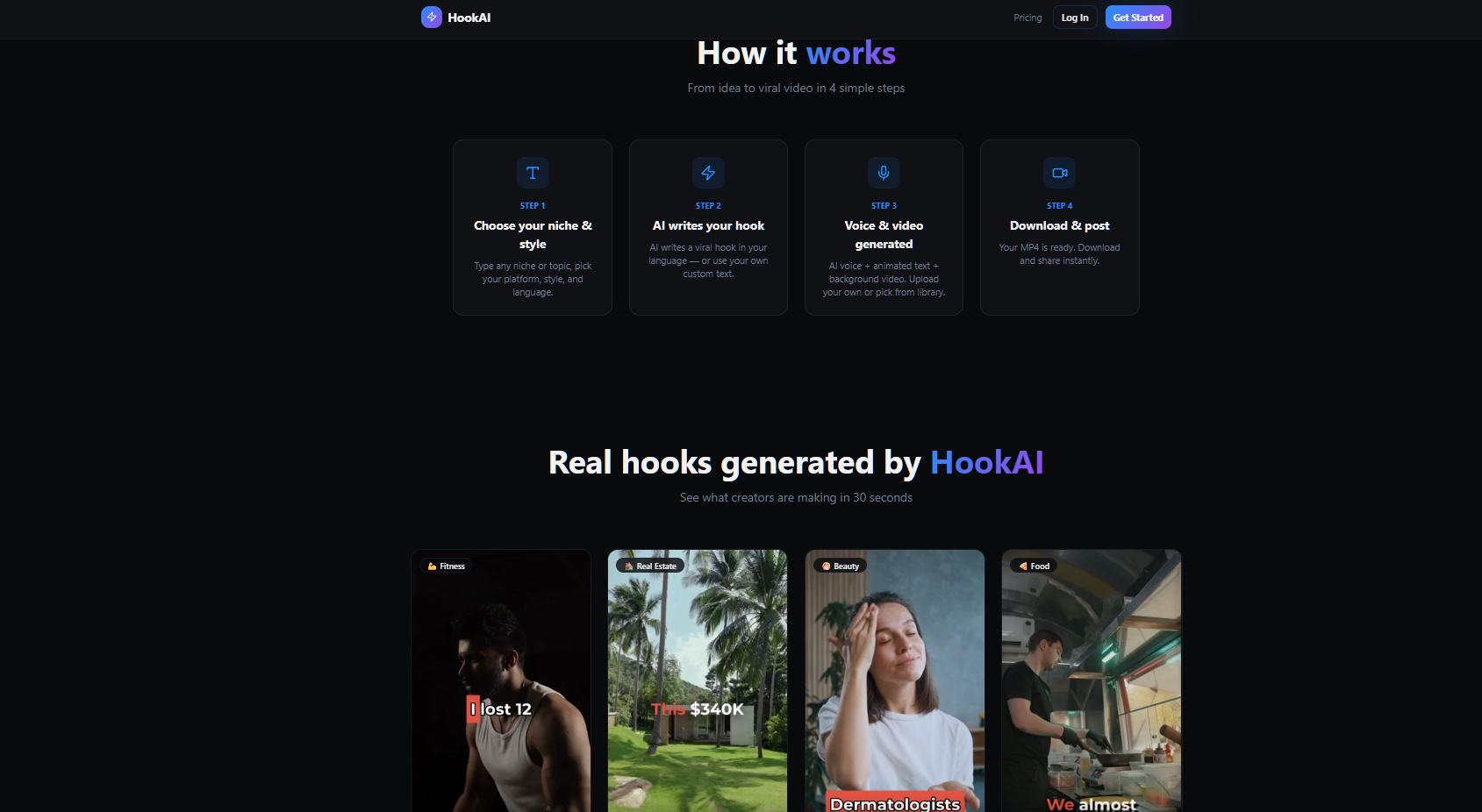 HookAI - Screenshot 4 showing product features and functionality