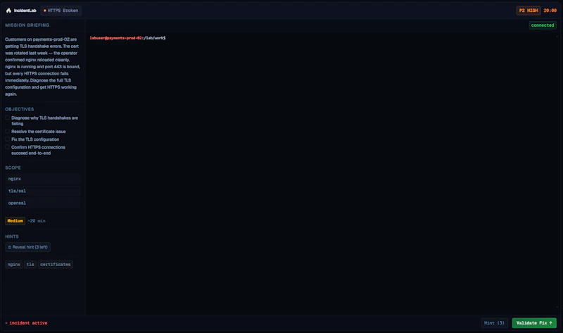 IncidentLab screenshot 2