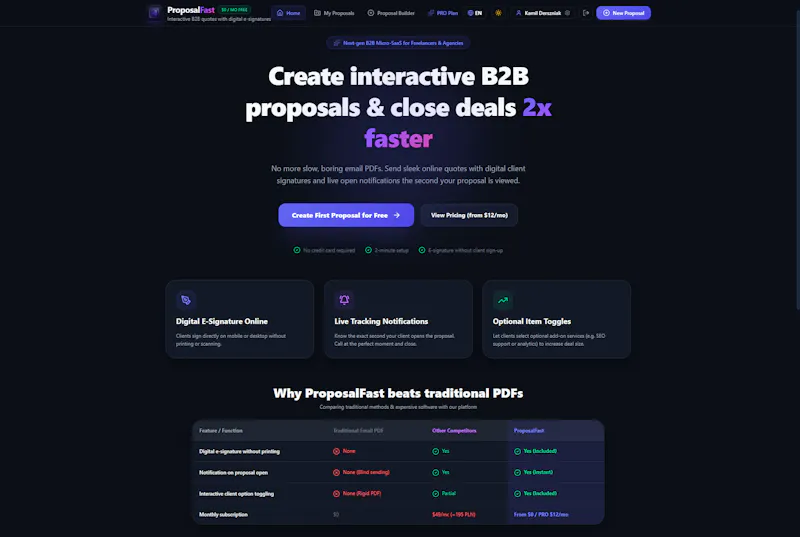 ProposalFast screenshot 2