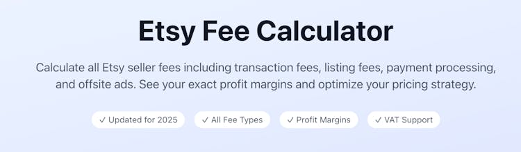 Etsy Fee Calculator gallery image