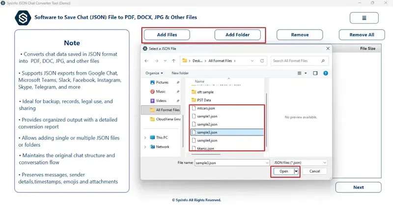 SysInfo JSON Converter screenshot 3