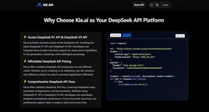 Kie.ai: DeepSeek R1 API gallery image