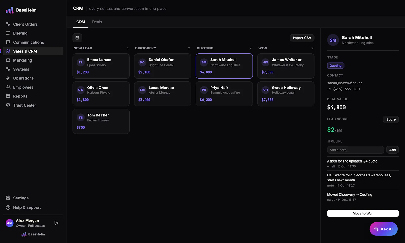 BaseHelm — Overview screenshot 2