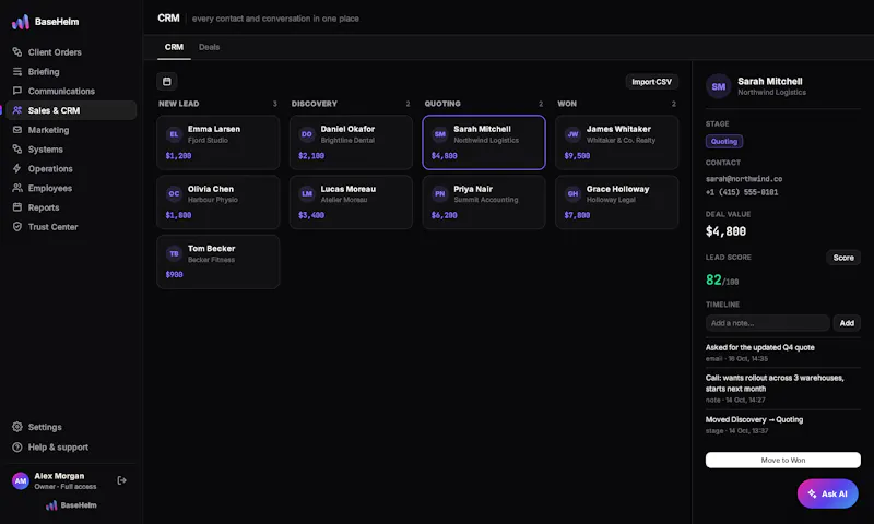 BaseHelm — Overview screenshot 2