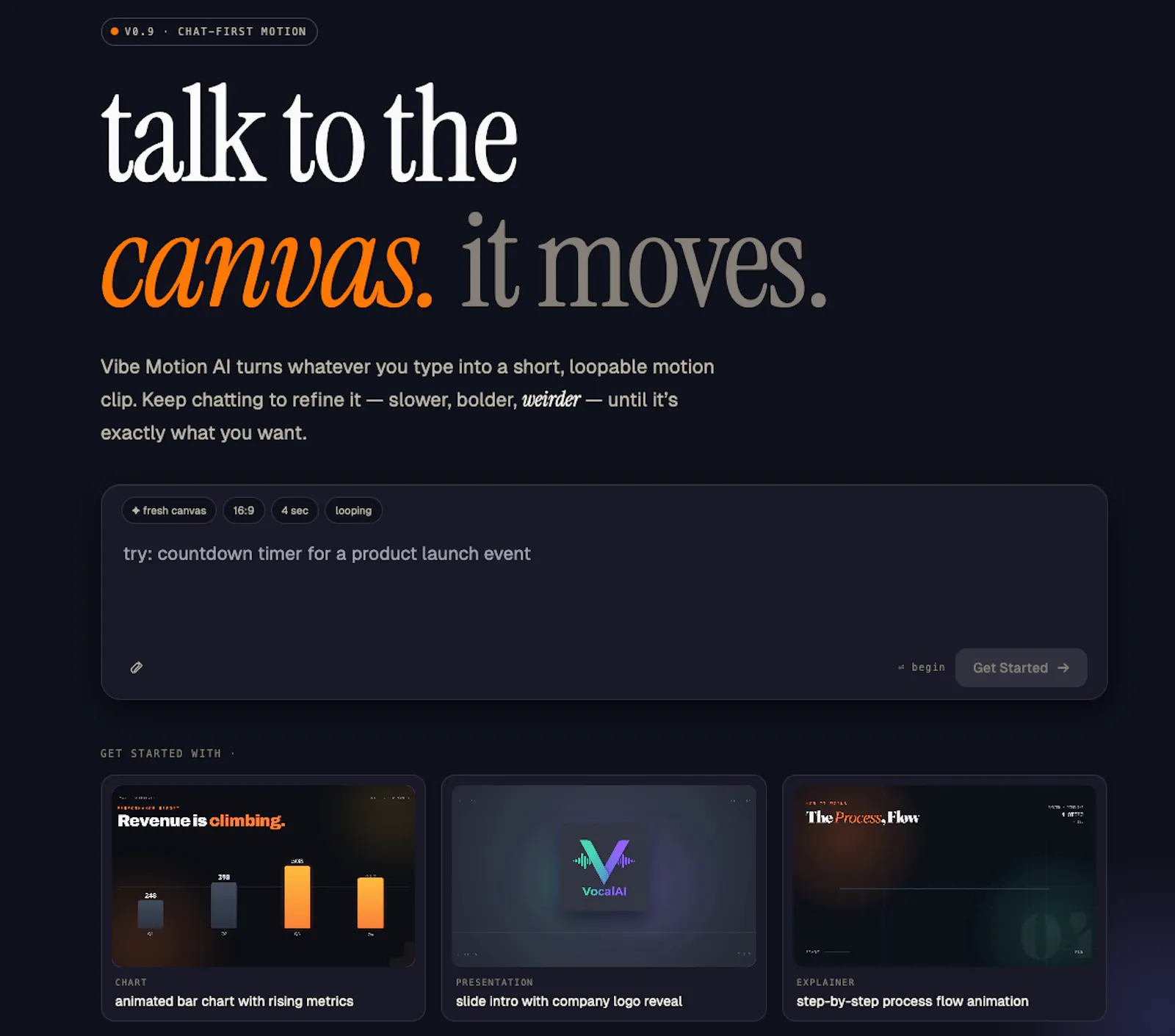 Vibe Motion AI screenshot 1