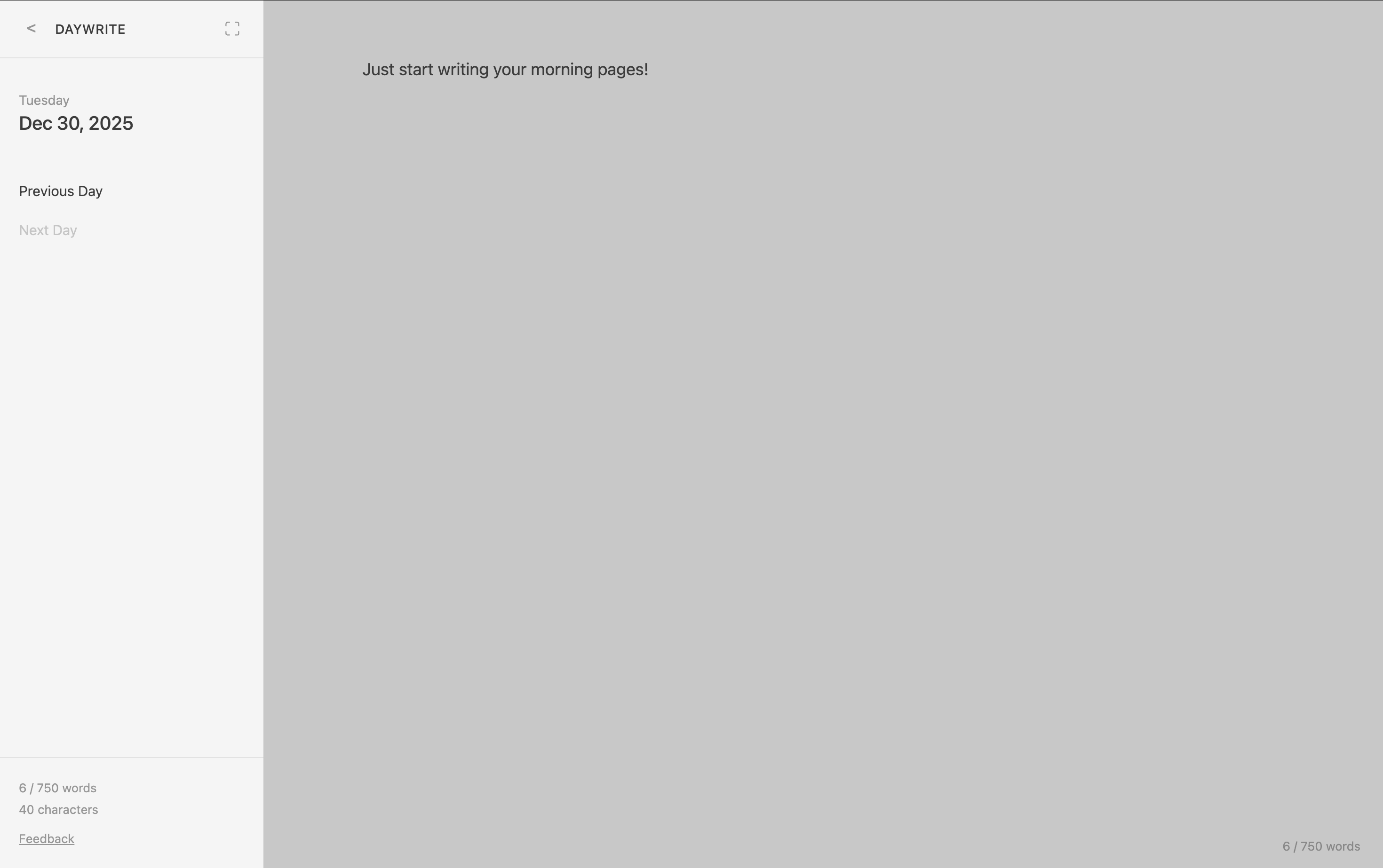 Daywrite — Morning Pages Made Simple - Screenshot 3 showing product features and functionality