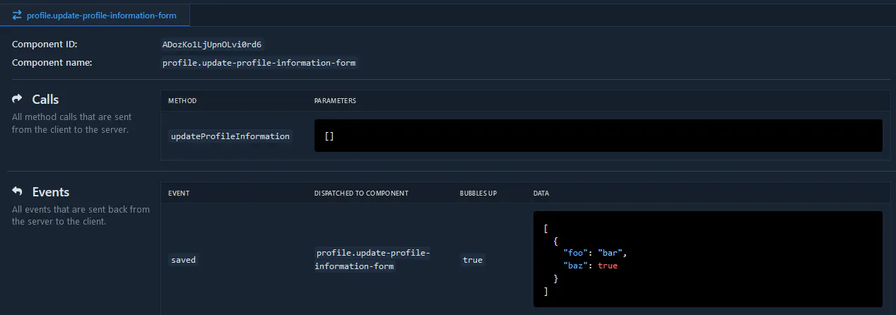 Devtools for Livewire gallery image