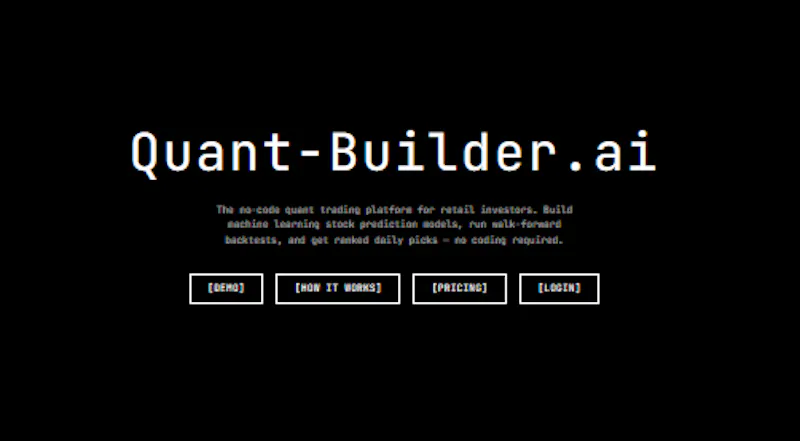 Quant-Builder.ai - Simplifying Quant  screenshot 1