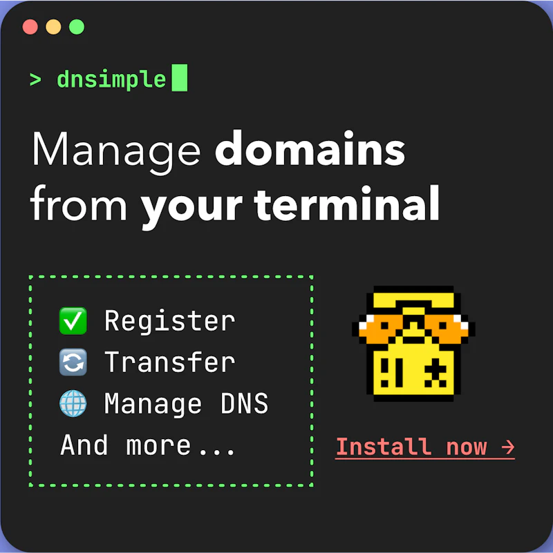 DNSimple CLI screenshot 4