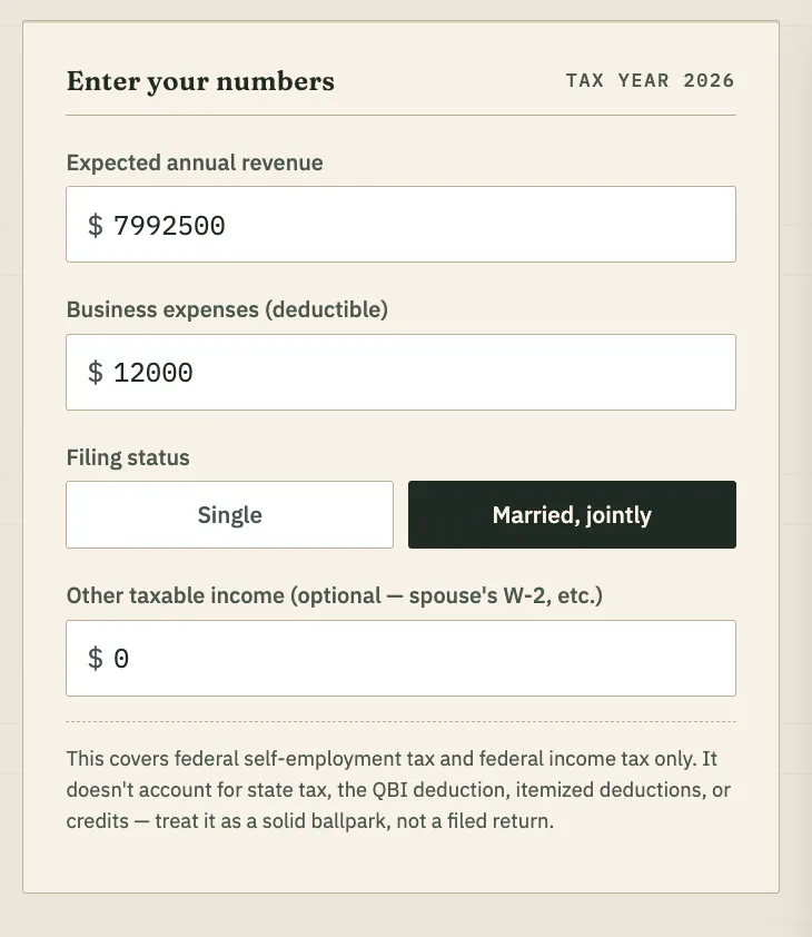 The Quarterly — Freelancer Tax Ledger gallery image