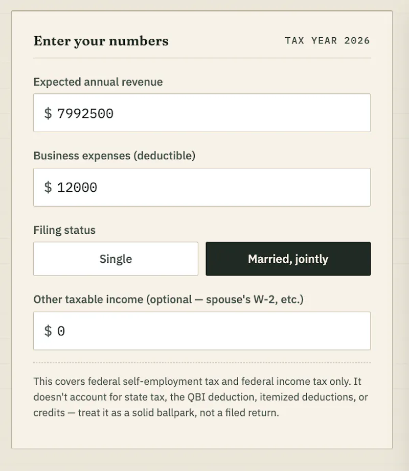 The Quarterly — Freelancer Tax Ledger screenshot 4