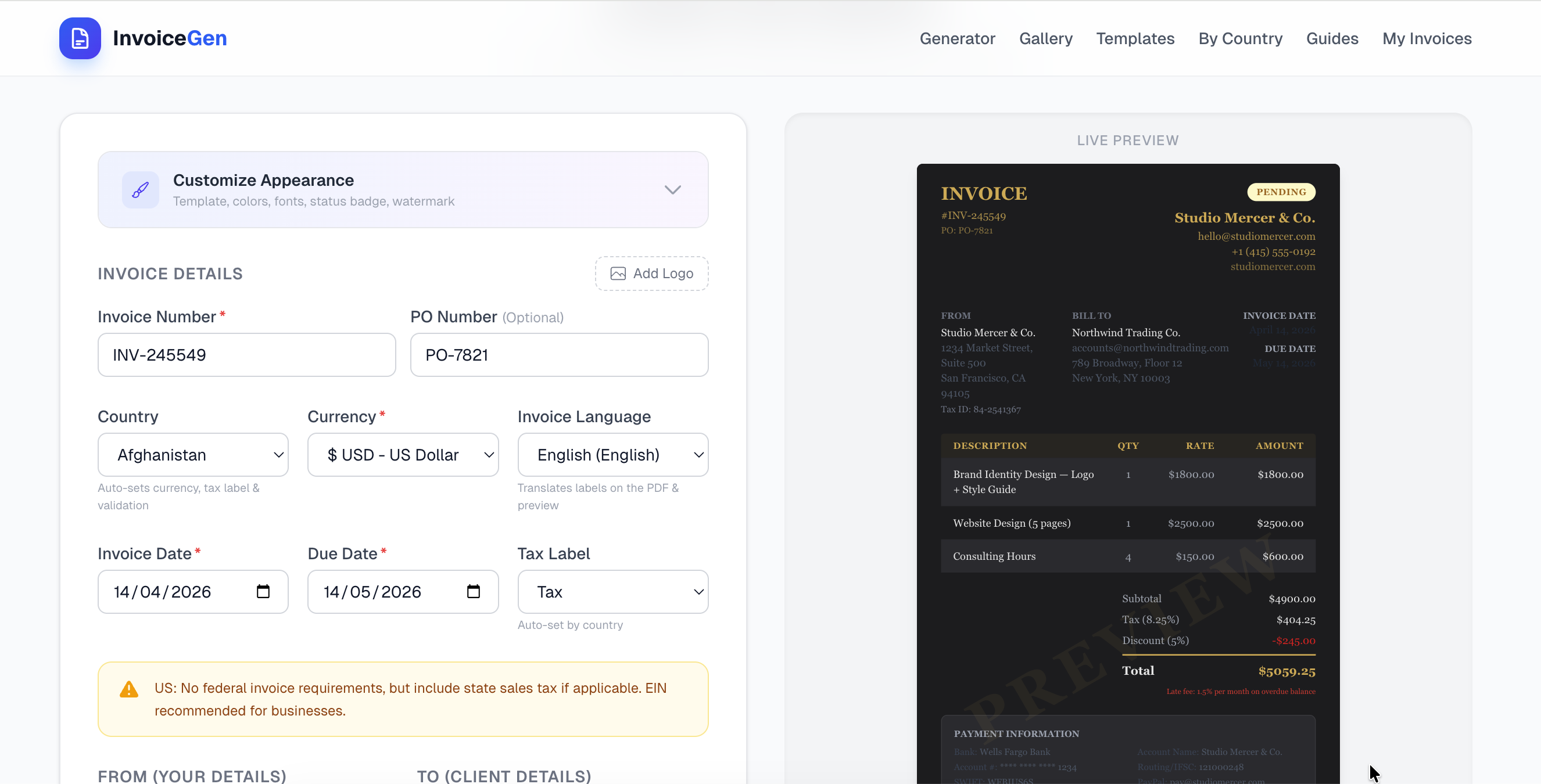 InvoiceGen gallery image