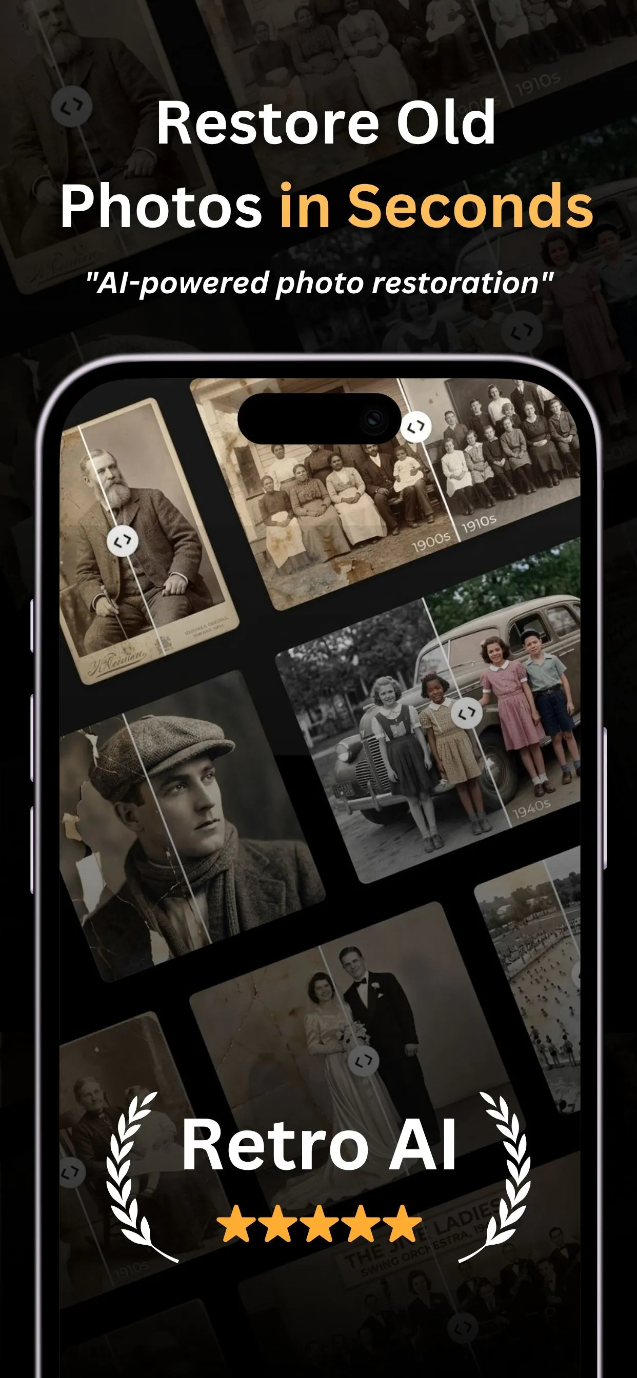 Retro AI - Restore Old Photos 项目横幅