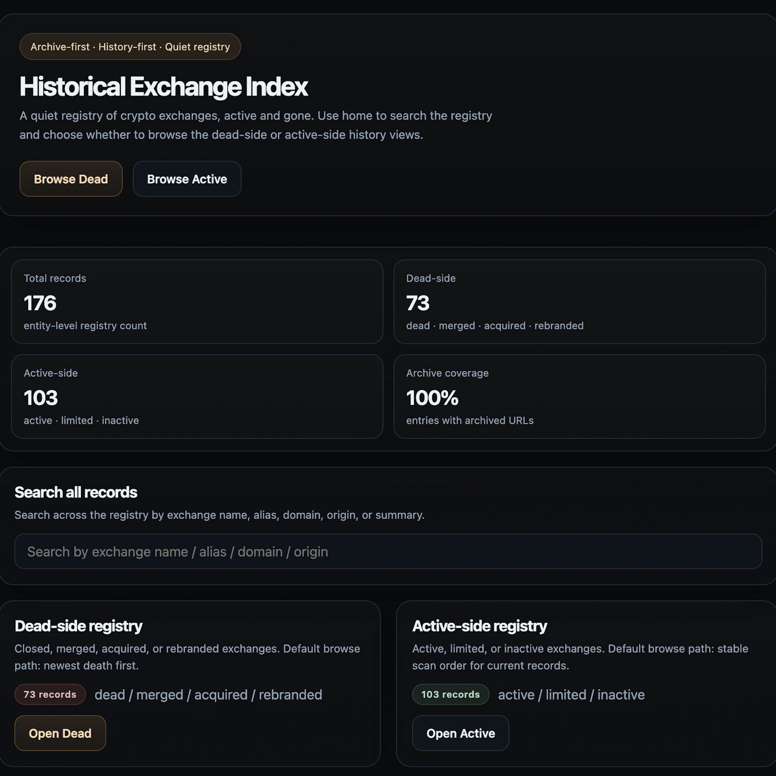 Historical Exchange Index screenshot 2