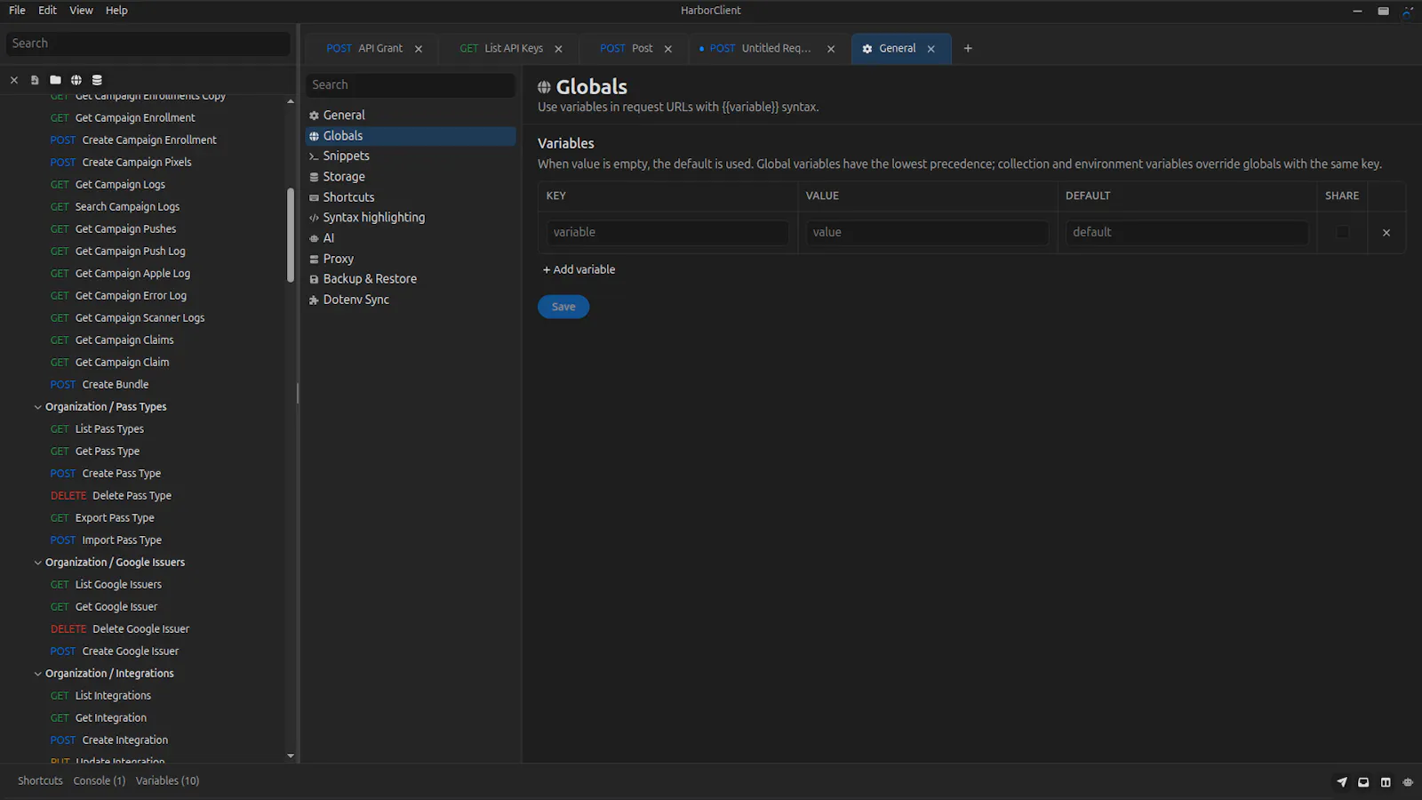 HarborClient screenshot 2