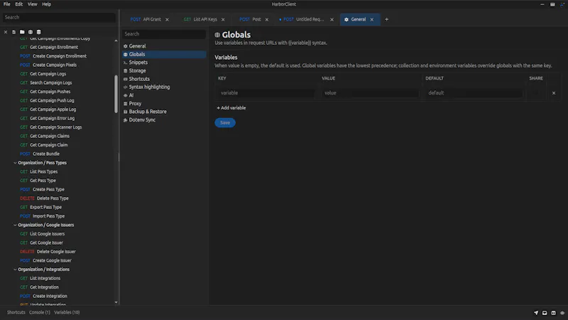 HarborClient screenshot 2