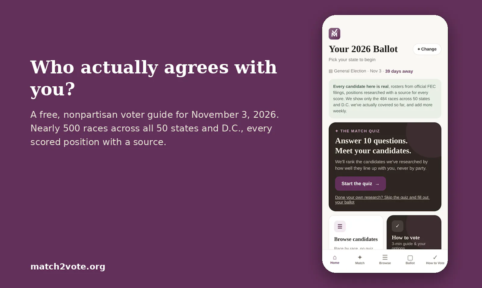 Match2Vote screenshot 1