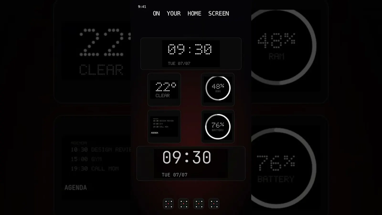 Dotgrid — Dot Matrix Widgets screenshot 1 (video preview)