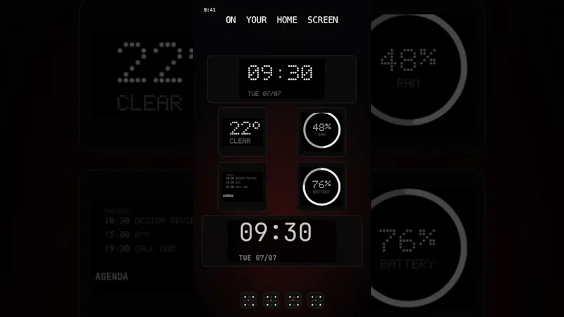 Dotgrid — Dot Matrix Widgets screenshot 1 (video preview)