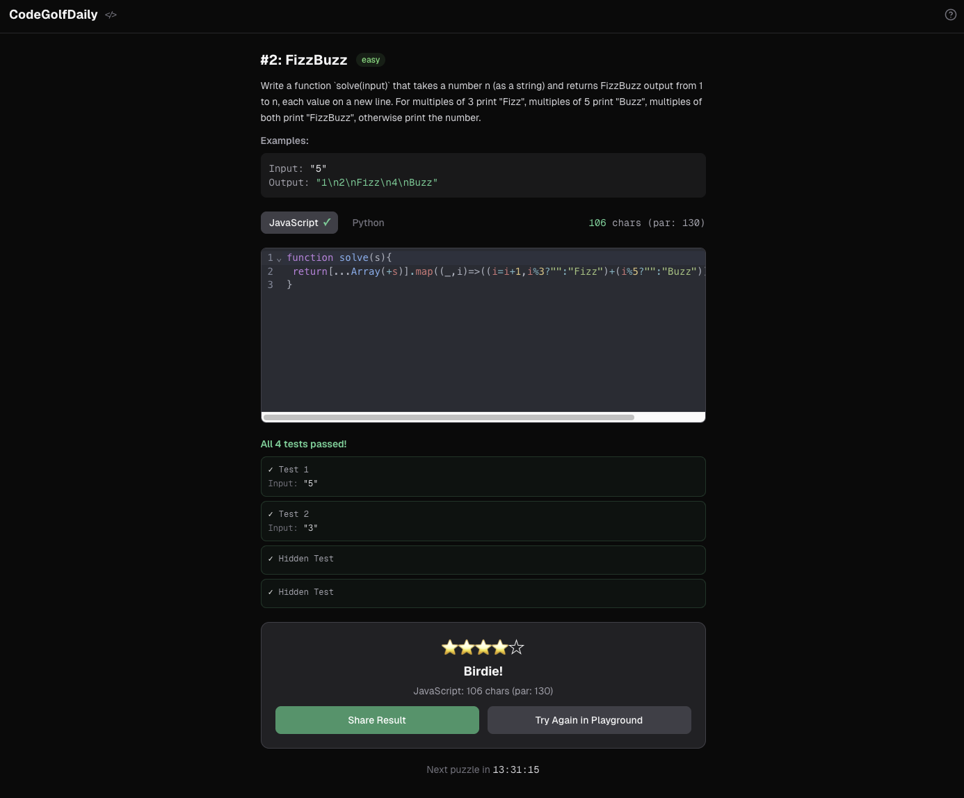CodeGolfDaily gallery image