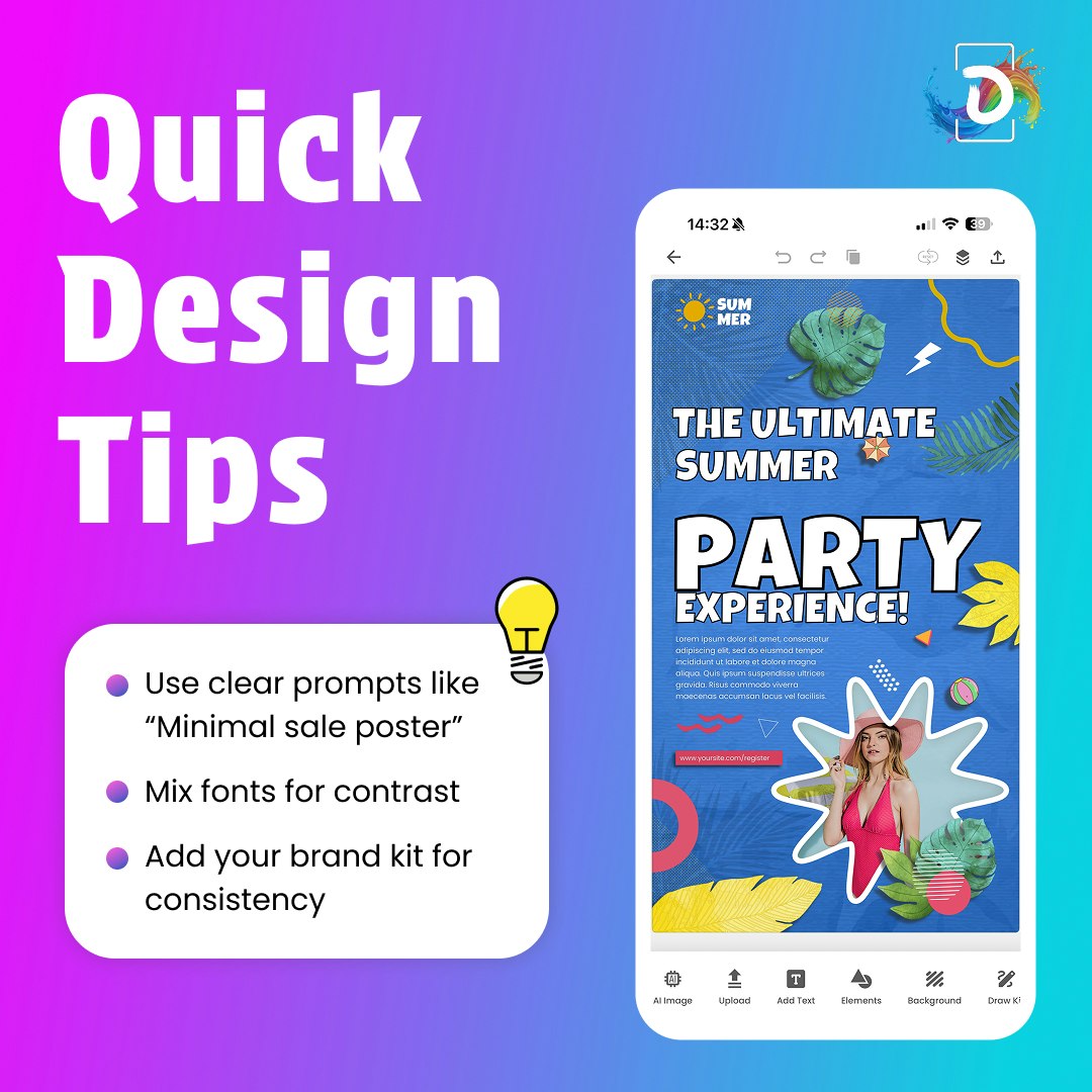 Drawpost - Ai Poster Maker - Screenshot 3 showing product features and functionality