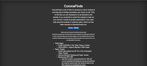 CoronaFinds gallery image