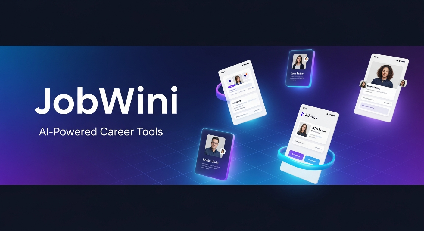 JobWini Platform - Product Hunt launch logo and brand identity