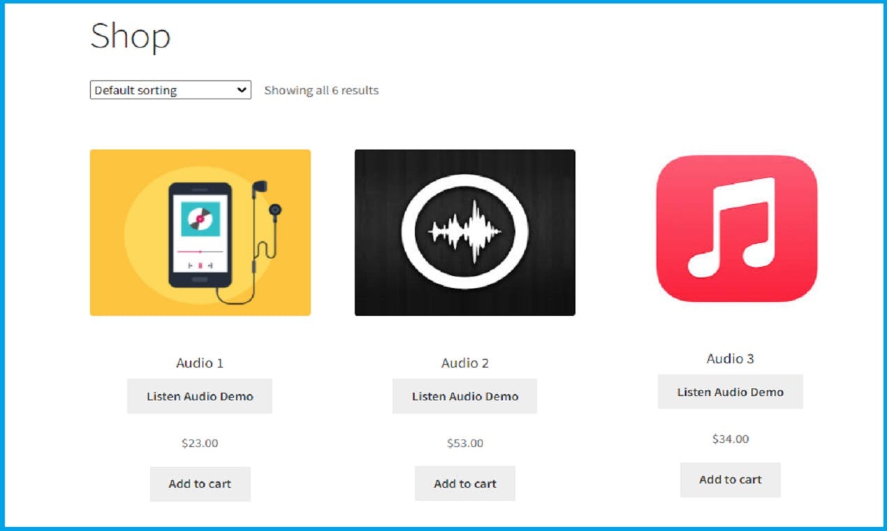 Audio Player for WooCommerce media 1