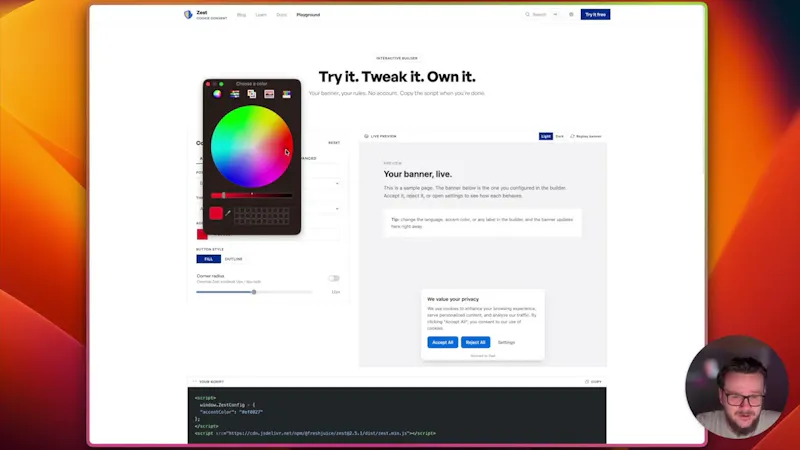 Zest — Cookie Consent screenshot 1 (video preview)