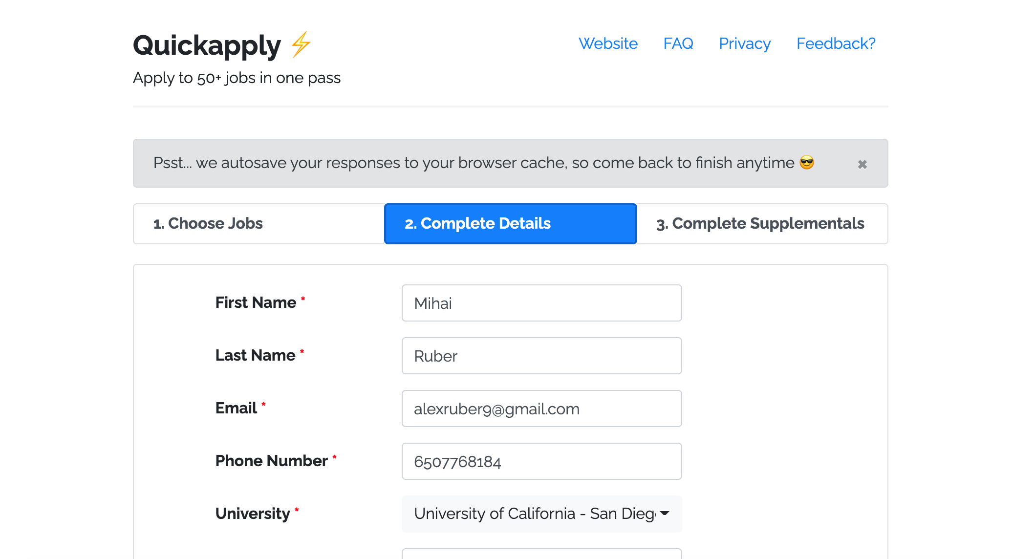 Quickapply gallery image