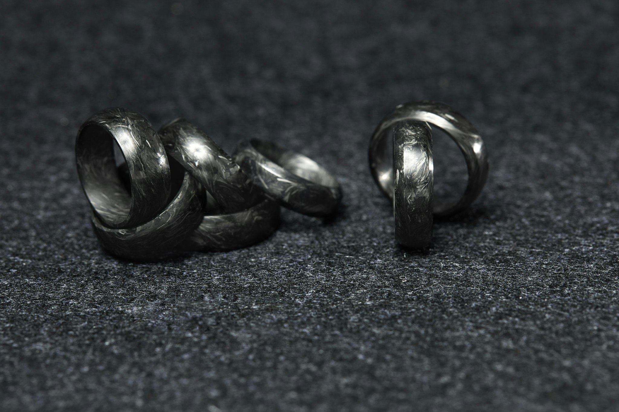 Forged carbon fiber jewelry with kevlar gallery image