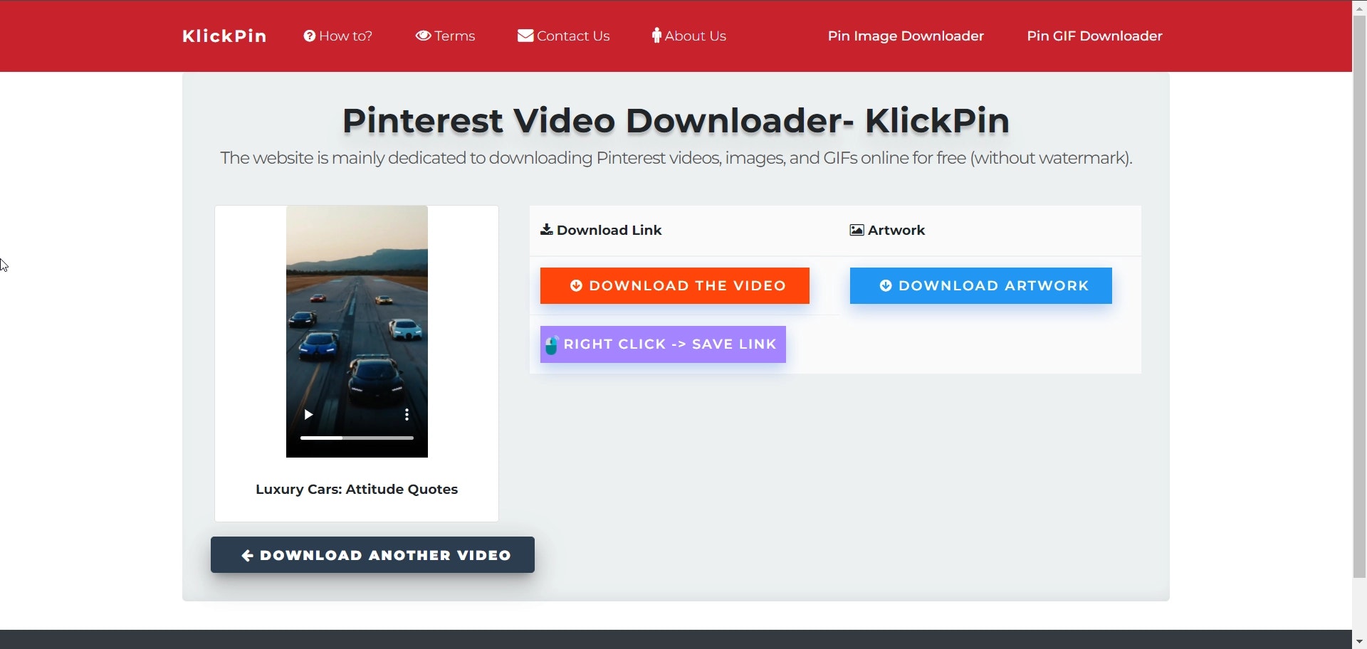Pinterest Downloader- klickpin media 6