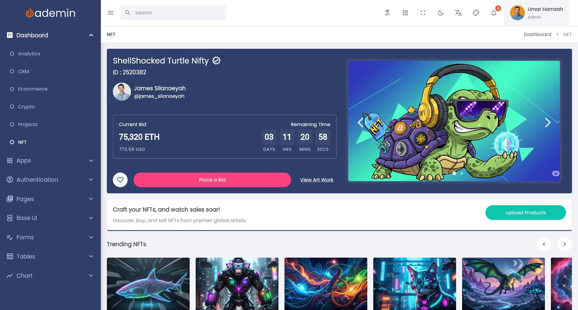 FlutKit Ademin gallery image