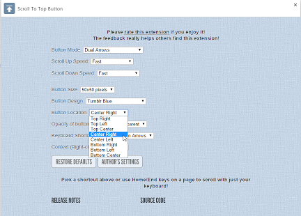 Scroll to Top Button gallery image